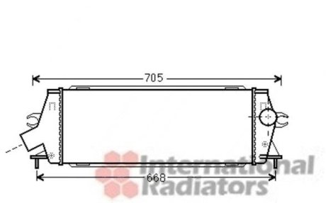 Радіатор інтеркулера Van Wezel 43004456