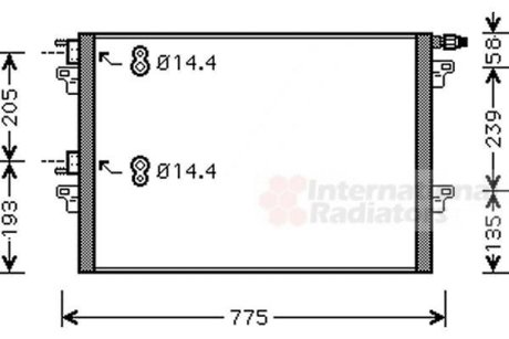 Радиатор кондиціонера Van Wezel 43005297