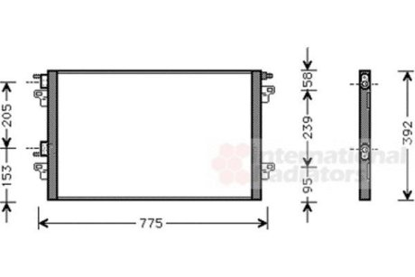 Радиатор кондиціонера Van Wezel 43005366