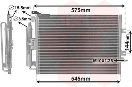 Радиатор кондиціонера Van Wezel 43005417