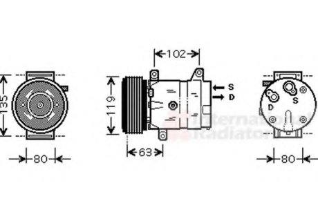 Компрессор кондиціонера Van Wezel 4300K440