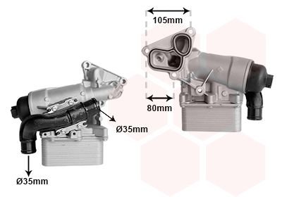 Корпус фільтра оливи Van Wezel 43013710