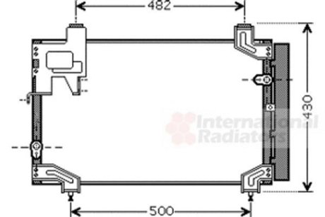 Радиатор кондиціонера Van Wezel 53005394