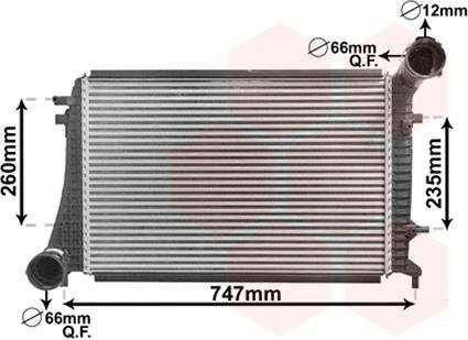 Радіатор інтеркулера Van Wezel 58004268