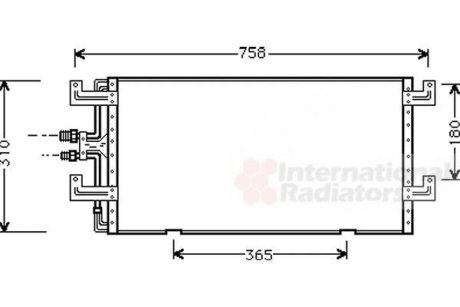 Радиатор кондиціонера Van Wezel 58005145