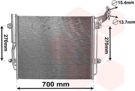 Радиатор кондиціонера Van Wezel 58005324