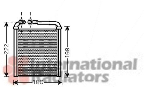 Радиатор пічки Van Wezel 58006256