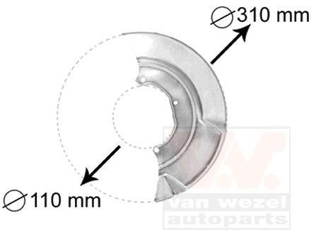 Захист гальмівного диска Van Wezel 5874371