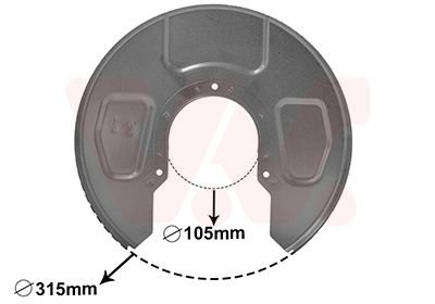Захист гальмівного диска Van Wezel 5878374