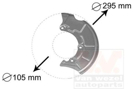 Захист гальмівного диска Van Wezel 5888371