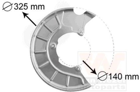 Захист гальмівного диска Van Wezel 7622372