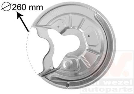 Захист гальмівного диска Van Wezel 7622373