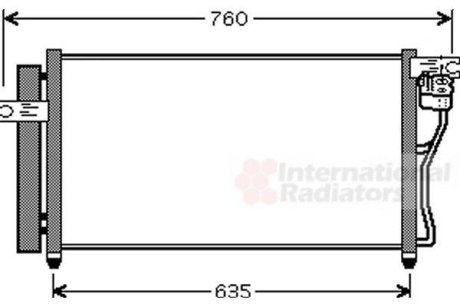 Радиатор кондиціонера Van Wezel 82005178