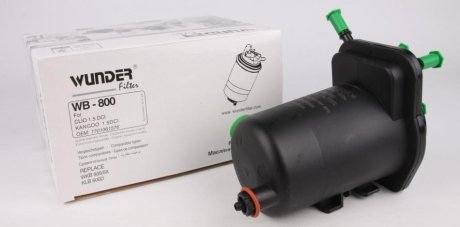 Фильтр топливный Renault Kangoo 1.5DCI (+датчик воды) WUNDER FILTER WB 800