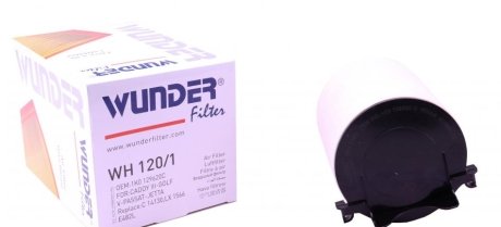 Фильтр воздушный VW Caddy 2.0SDI 04-10 (с поролоном) WUNDER FILTER WH 120/1