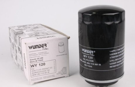 Фильтр масляный VW T5 2.0TSI 11- WUNDER FILTER WY 120