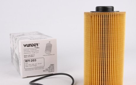 Фильтр масляный BMW 5 (E34/E39)/7 (E32/E38)/8 (E31)/X5 (E53) -03 WUNDER FILTER WY 203