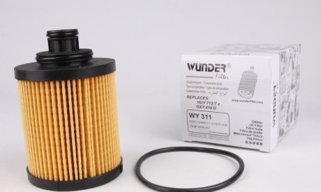 Фильтр масляный Opel Combo / Fiat Doblo 1.3JTD/ CDTI 04- (UFI) WUNDER FILTER WY 311