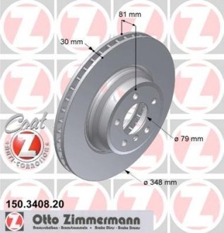 Диск гальмівний ZIMMERMANN 150.3408.20