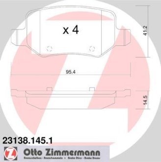 Комплект гальмівних колодок ZIMMERMANN 23138.145.1