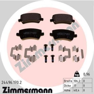 Комплект гальмівних колодок ZIMMERMANN 24496.170.2