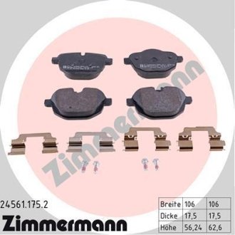 Комплект гальмівних колодок ZIMMERMANN 24561.175.2