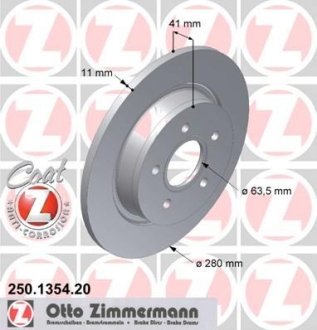 Диск гальмівний ZIMMERMANN 250.1354.20