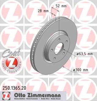 Диск гальмівний ZIMMERMANN 250.1365.20