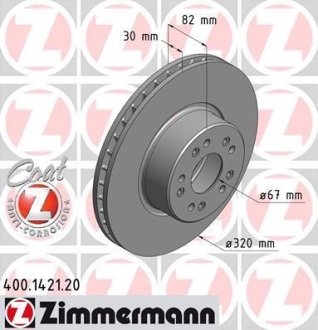 Диск гальмівний ZIMMERMANN 400.1421.20