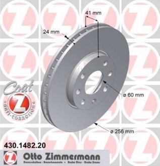 Диск гальмівний ZIMMERMANN 430.1482.20