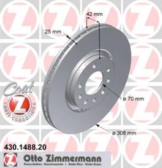 Диск гальмівний ZIMMERMANN 430.1488.20