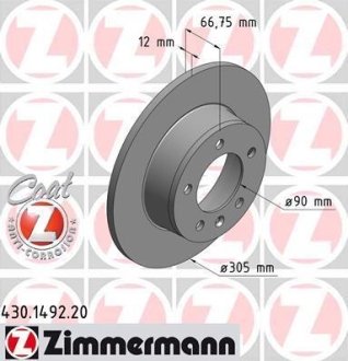 Диск гальмівний ZIMMERMANN 430.1492.20